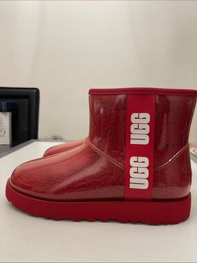 UGG WINTER CLASSIC CLEAR WATERPROOF BOOTS WOMENS SIZE 8